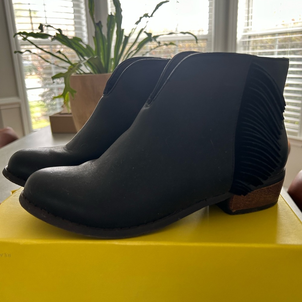 Black boho booties